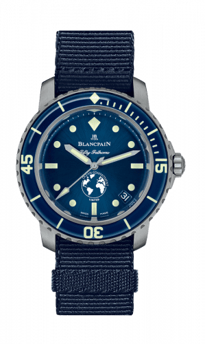 Blancpain Fifty Fathoms Ocean Commitment III Blue / Blue / Blue NATO 5008-11B40-52A