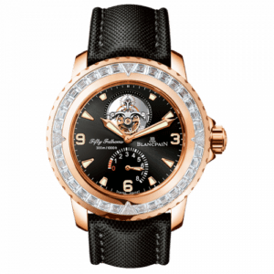 Blancpain Fifty Fathoms Tourbillon 8 Jours Red Gold / Diamonds / Black Canvas 5025-6230-52A