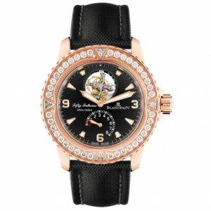 Blancpain Fifty Fathoms Tourbillon 8 Jours Red Gold / Diamonds / Black Canvas 5025-9530-52A