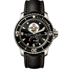 Blancpain Fifty Fathoms Tourbillon 8 Jours White Gold / Black / Black Canvas 5025-1530-52A