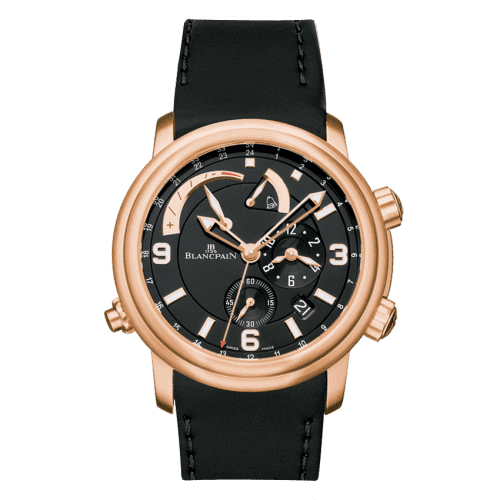 Blancpain Léman Réveil GMT Red Gold / Black / Rubber 2841-36B30-64B