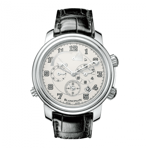 Blancpain Léman Réveil GMT Stainless Steel / Opaline / Alligator 2041-1542M-53B