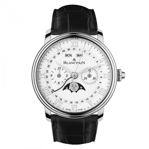 Blancpain Villeret Chronographe Monopoussoir Quantième Complet Stainless Steel / Enamel 6685-1127-55B