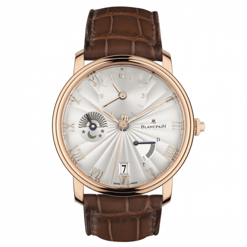 Blancpain Villeret Demi-Fuseau Horaire Demi-Savonette Red Gold / Opalin Flinque 6665-3642-55B