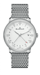 Blancpain Villeret GMT Date Stainless Steel / White / Bracelet 6662-1127-MMB