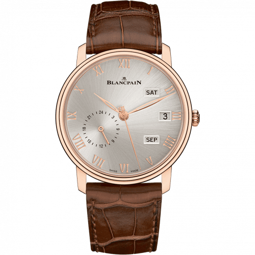Blancpain Villeret Quantième Annuel GMT Red Gold / Grey 6670-3642-55