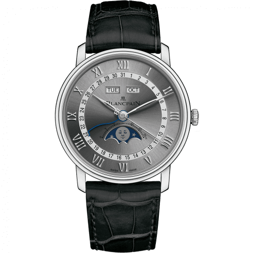 Blancpain Villeret Quantième Complet 40mm Stainless Steel / Grey 6654-1113-55B