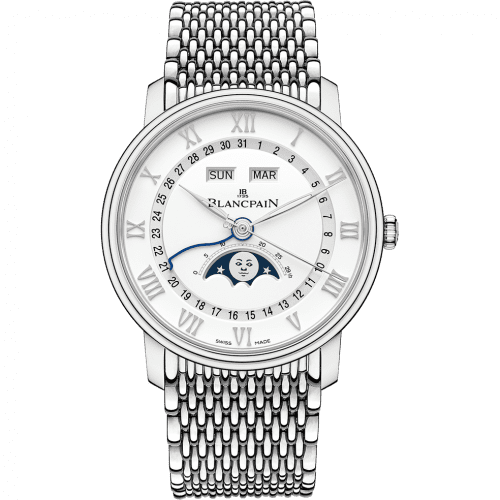 Blancpain Villeret Quantième Complet 40mm Stainless Steel / White 6654-1127-MMB