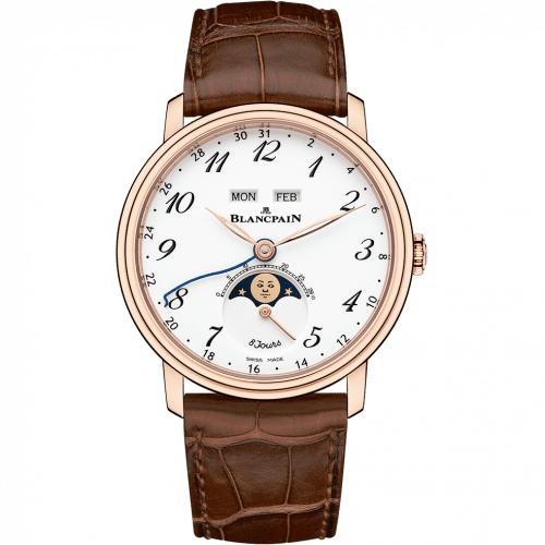 Blancpain Villeret Quantieme Complet 8 Jours Red Gold / Enamel Arabic 6639A-3631-55B