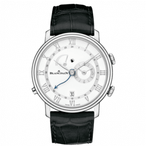 Blancpain Villeret Réveil GMT Stainless Steel / White 6640-1127-55B