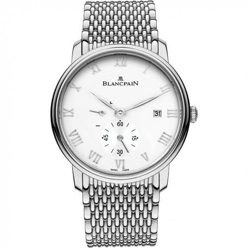 Blancpain Villeret Ultraplate Power Reserve Date Stainless Steel / White / Bracelet 6606-1127-MMB