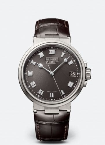 Breguet Marine 5517 Titanium / Slate Grey / Alligator 5517TI/G2/9ZU