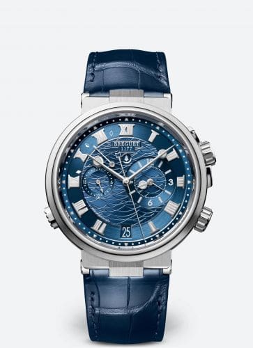 Breguet Marine Alarme Musicale White Gold / Blue / Alligator 5547BB/Y2/9ZU