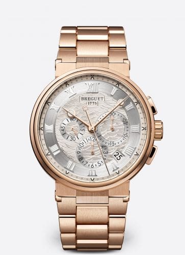 Breguet Marine Chronograph 5527 Rose Gold / Silver / Bracelet 5527BR/12/RW0