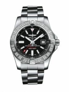 Breitling Avenger II GMT Stainless Steel / Diamond / Volcano Black / Bracelet A3239053.BC35.170A