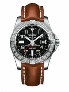 Breitling Avenger II GMT Stainless Steel / Diamond / Volcano Black / Calf A3239053.BC34.433X