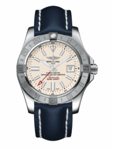 Breitling Avenger II GMT Stainless Steel / Stratus Silver / Calf / Pin A3239011/G778/105X/A20BA.1