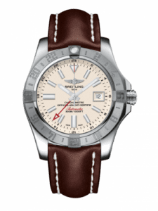 Breitling Avenger II GMT Stainless Steel / Stratus Silver / Calf / Pin A3239011/G778/437X/A20BA.1