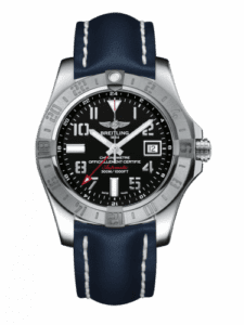 Breitling Avenger II GMT Stainless Steel / Volcano Black / Calf / Pin A3239011/BC34/105X/A20BA.1