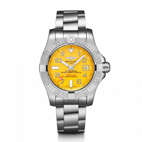 Breitling Avenger II Seawolf Stainless Steel / Cobra Yellow / Bracelet A17331101I1A1