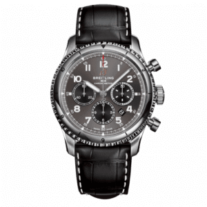 Breitling Aviator 8 B01 Chronograph 43 Stainless Steel / Anthracite / Croco / Folding AB0119131B1P2