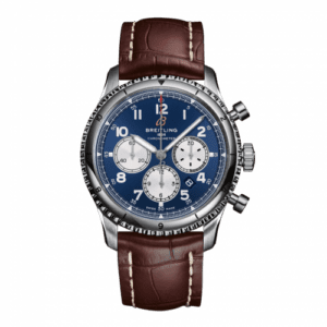 Breitling Aviator 8 B01 Chronograph 43 Stainless Steel / Blue / Croco / Pin AB0119131C1P2