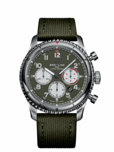 Breitling Aviator 8 B01 Chronograph 43 Stainless Steel / Curtiss Warhawk / Canvas / Fold AB01192A1L1X2