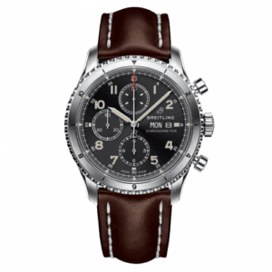 Breitling Aviator 8 Chronograph 43 Stainless Steel / Black / Calf / Pin A13316101B1X3