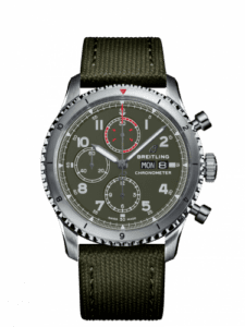 Breitling Aviator 8 Chronograph 43 Stainless Steel / Curtiss Warhawk / Canvas / Tang A133161A1L1X1