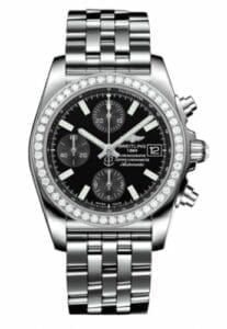 Breitling Chronomat 38 SleekT Stainless Steel / Diamond / Black / Bracelet A1331053/BD92/385A