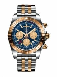 Breitling Chronomat 44 GMT Stainless Steel / Rose Gold / Metallica Blue / Bracelet CB042012.C858.375C