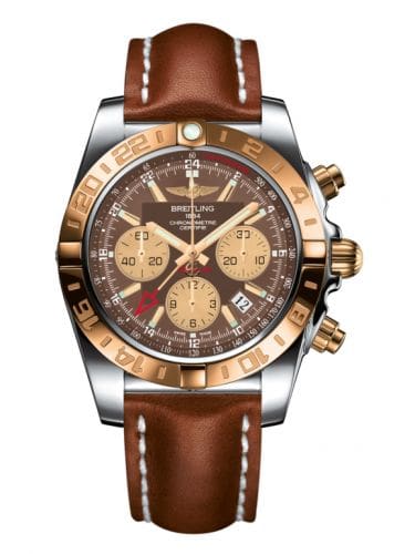 Breitling Chronomat 44 GMT Stainless Steel / Rose Gold / Metallica Brown / Calf CB042012.Q590.433X