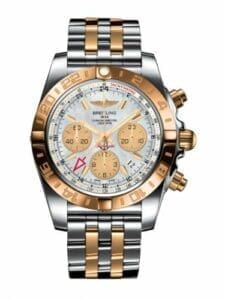 Breitling Chronomat 44 GMT Stainless Steel / Rose Gold / Pearl / Bracelet CB042012.A739.375C