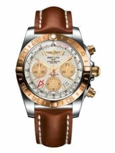Breitling Chronomat 44 GMT Stainless Steel / Rose Gold / Sierra Silver / Calf CB042012.G755.433X