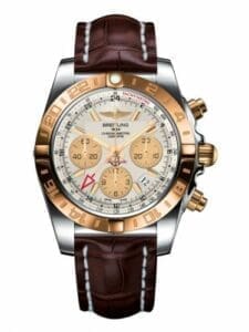 Breitling Chronomat 44 GMT Stainless Steel / Rose Gold / Sierra Silver / Croco CB042012.G755.739P