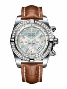 Breitling Chronomat 44 Stainless Steel / Diamond / Gray Pearl / Croco AB011053.G685.737P
