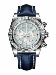 Breitling Chronomat 44 Stainless Steel / Diamond / Gray Pearl Diamond / Croco AB0110AA.G686.731P