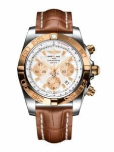 Breitling Chronomat 44 Stainless Steel / Rose Gold / Antarctica White / Croco CB011012.A696.737P