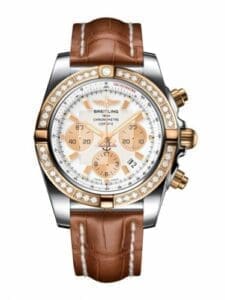 Breitling Chronomat 44 Stainless Steel / Rose Gold / Diamond / Antarctica White / Croco CB011053.A696.737P