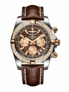 Breitling Chronomat 44 Stainless Steel / Rose Gold / Diamond / Metallica Brown / Croco CB011053.Q576.739P