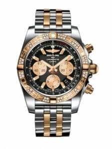 Breitling Chronomat 44 Stainless Steel / Rose Gold / Diamond / Onyx Black / Bracelet CB0110AA.B968.375C