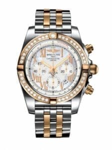 Breitling Chronomat 44 Stainless Steel / Rose Gold / Diamond / Pearl Roman / Bracelet CB011053.A693.375C
