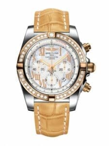 Breitling Chronomat 44 Stainless Steel / Rose Gold / Diamond / Pearl Roman / Croco CB011053.A693.745P