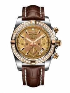 Breitling Chronomat 44 Stainless Steel / Rose Gold / Golden Sun Diamond / Croco CB011053.H548.739P