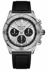 Breitling Chronomat B01 42 Stainless Steel - Diamond / Silver / Rubber AB0134721G1S1