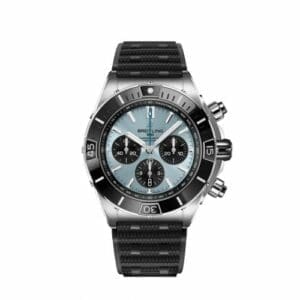 Breitling Chronomat B01 44 Stainless Steel - Platinum / Ice Blue / Rubber Rouleaux PB0136251C1S1