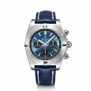 Breitling Chronomat B01 Chronograph 44 Stainless Steel / Blackeye Blue / Croco / Folding AB0115101C1P3