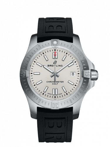 Breitling Chronomat Colt 41 Automatic Silver / Rubber / Folding A17313101G1S1