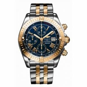 Breitling Chronomat Evolution Stainless Steel / Yellow Gold / Blue - Roman C1335611/C710