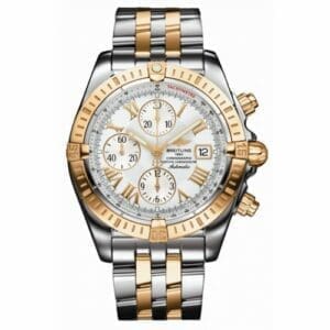Breitling Chronomat Evolution Stainless Steel / Yellow Gold / White - Roman C1335611/A619
